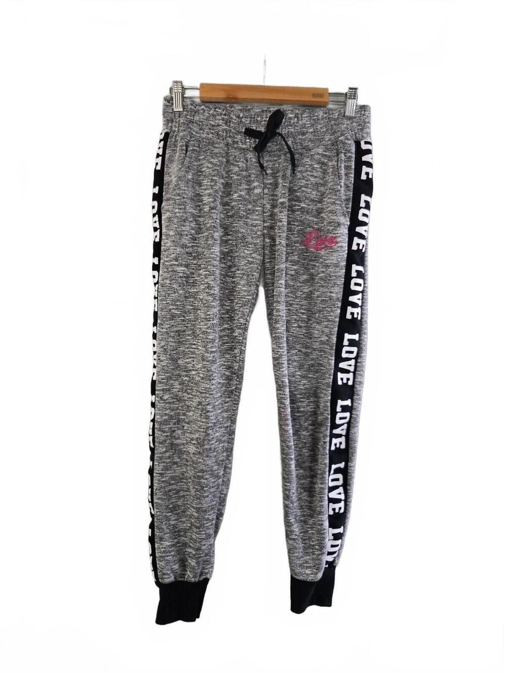 Roma Concept Gray Jogger Sweatpants with LOVE Side Stripe